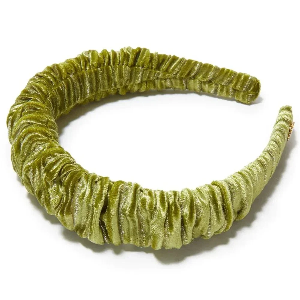 Lele Sadoughi Chartreuse Velvet Kelly Headband